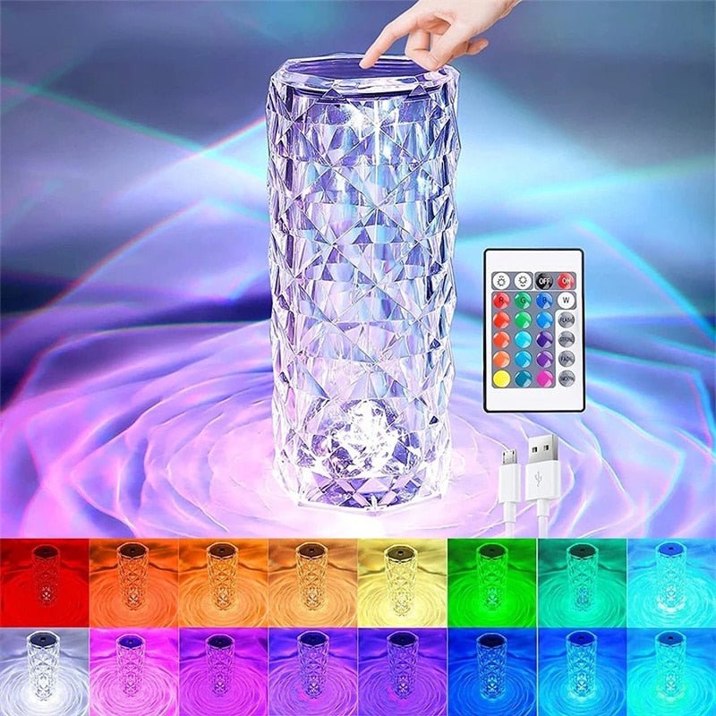 LED Crystal Lamp (16 Colors) - 𝓜𝓞𝓓𝓔𝓡𝓝 𝓑𝓐𝓨𝓣𝓘